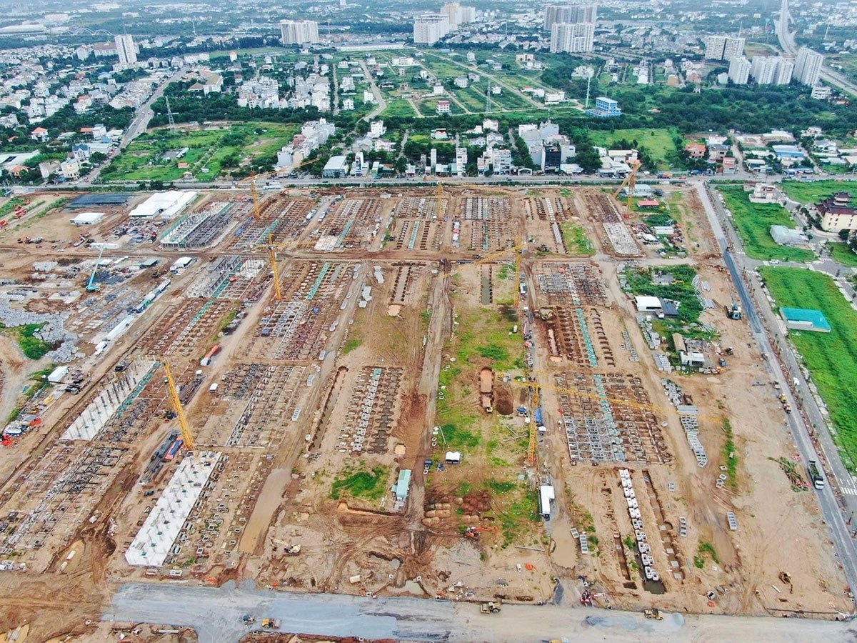 Tiến độ xây dựng dự án The Global City của chủ đầu tư Masterise Homes tại An Phú Quận 2 ngày 05 tháng 06 năm 2022